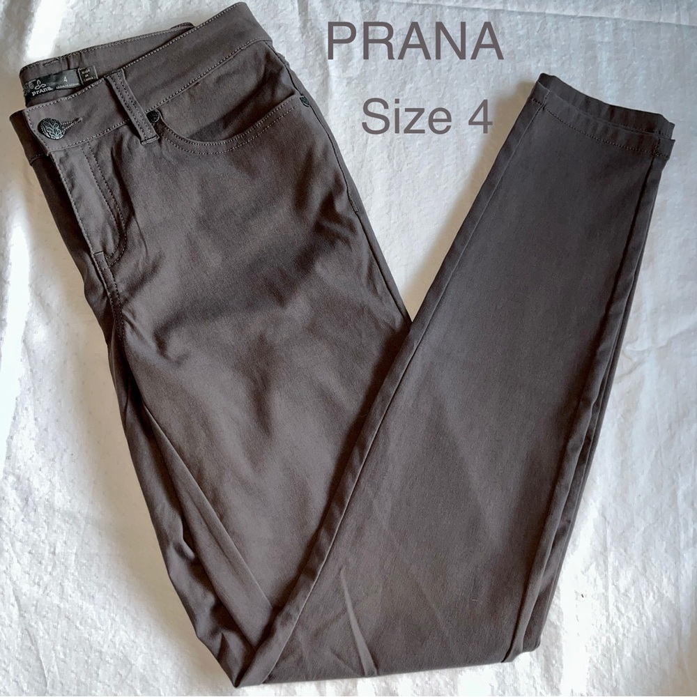 prAna Women's Casual Straight Leg Stretch Pants Tan Size 4